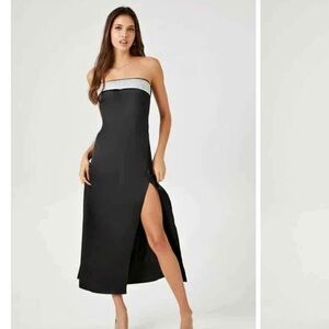 Forever 21 Elegant Black Strapless Dress